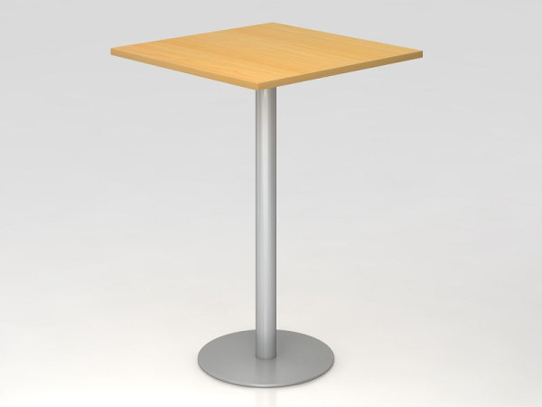 Hammerbacher bartafel 80x80cm beuken/zilver, frame: zilver, VSTH88/6/S