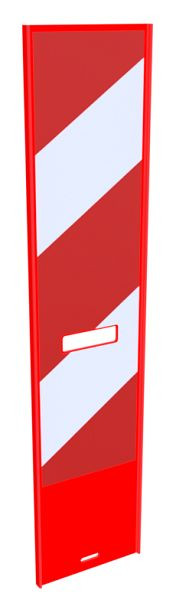 Schaalklembaken voor EURO-afzethekken type 2/3, afgedekt met folie type RA1/A dubbelzijdig, links gerichte folie: 800 x 200 mm, rood/wit, 36050LL
