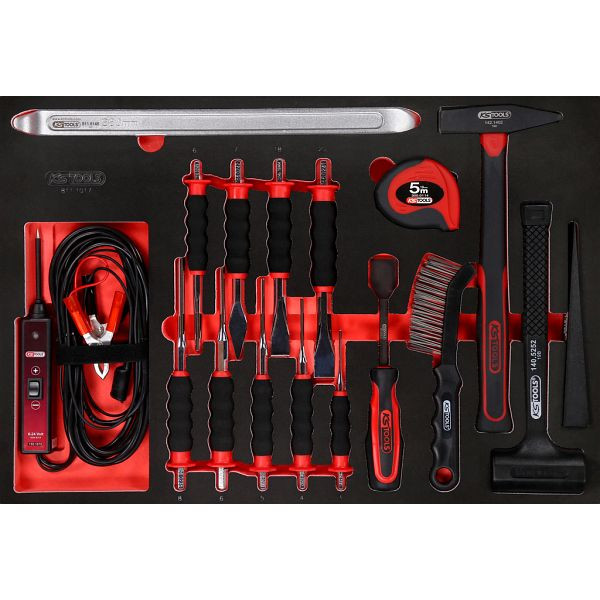 KS Tools PERFORMANCEplus gereedschapset 17-delig hamer en beitel, 811.1017