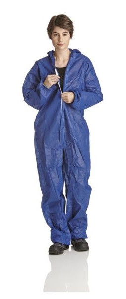 DS SafetyWear PP overall, blauwe kap, 40g, maat 3XL, VE: 50 stuks, PP40B-3XL