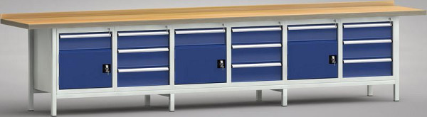 KLW standaard werkbank - 4000 x 700 x 900 mm L x D x H, WS550N-4000M40-E1651