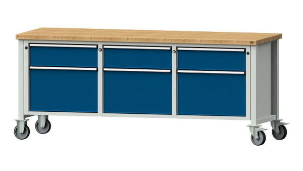 ANKE werkbanken kistwerkbank, model 223 V, 2000 x 700 x 840 mm, RAL 7035/5010, BMP 40 mm, 306.156
