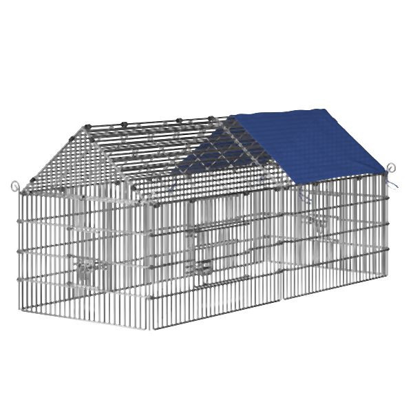 Metra Freilaufgehege blau, Auslauf, Freigehege, Kaninchen, Hasen, 10103