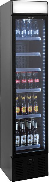 Saro drankenkoelkast met reclamebord - smal, model DK 134 PRO, 325-2250
