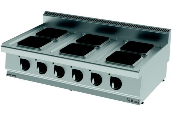 gel-o-mat Elektrischer Herd 15,6 Kw, GO Cook 700, 6 eckige Platten, C1270ES