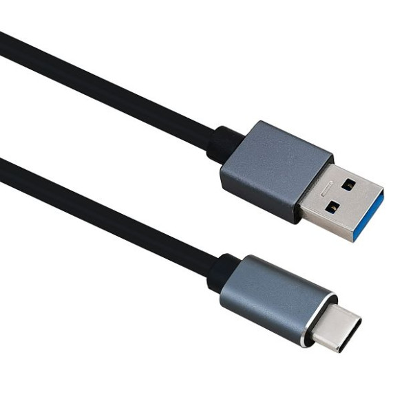 Helos aansluitkabel, USB 3.1 A stekker/ USB Type-C™ stekker, PREMIUM, 1,0m, zwart, 288353