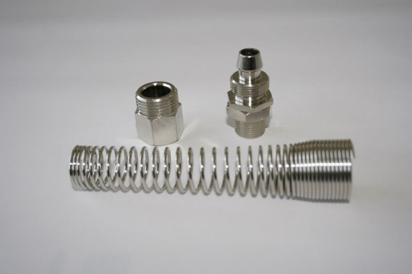 ELMAG Draaibare aansluiting voor PU-slang, AG 3/8' / S 10x15 met knikbeschermingsveer, 42493