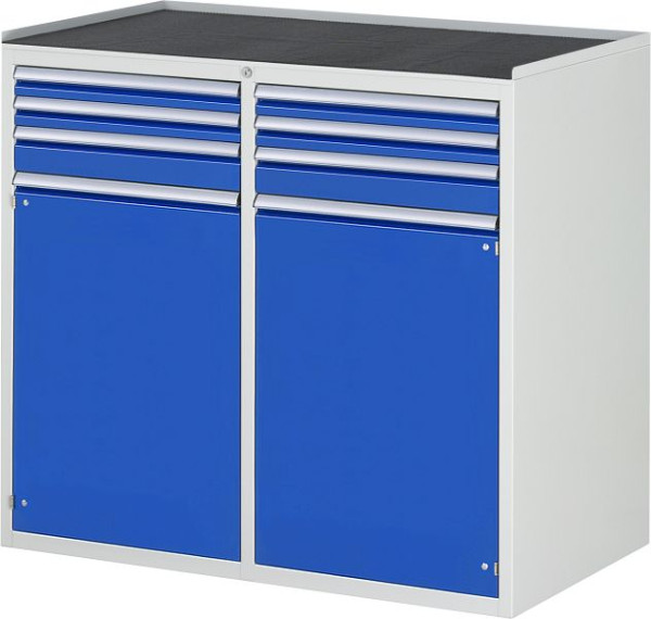 RAU ladekast 7000, 1145x650x1035mm, links: 2x60, 90mm, draaideur, rechts: lade 2x60, 90mm, draaideur, metalen steun, 03-LL7.13.13A-MT.11