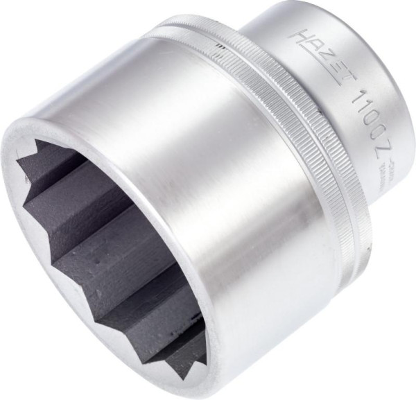 Hazet dopsleutelinzet, dubbel zeskant, hol vierkant 25 mm (1 inch), uitwendig dubbel zeskantprofiel, 65 mm, 1100Z-65