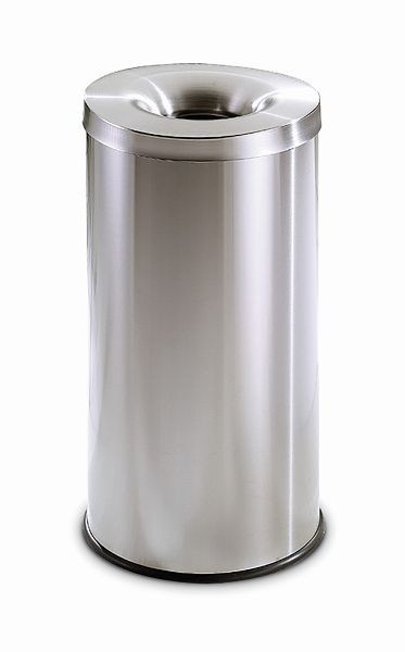 Afvalbak FIRE EX ITALY STYLE roestvrij staal, Ø 380 x H 750 mm, 390904