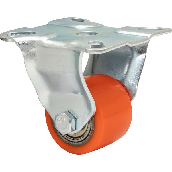 WAGNER transportmiddelen bokwiel MINI diameter 35mm, PU, zacht, kogellager, draagvermogen 100kg, PU: 4 stuks, 4893501