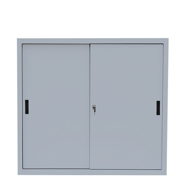 Lüllmann stalen schuifdeurkast, 1090 x 1200 x 450 mm, lichtgrijs/lichtgrijs, 550140