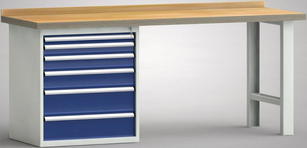 KLW professionele werkbank - 2000 x 700 x 845 mm L x D x H, WP523N-2000M45-E7023