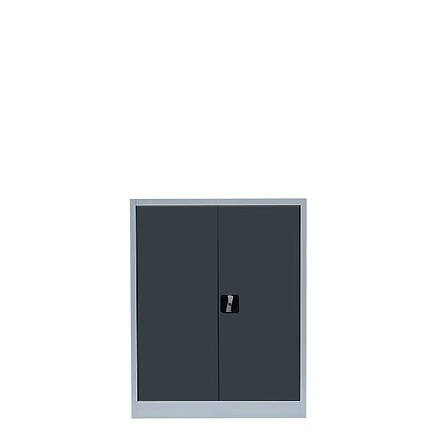 Lüllmann archiefkast/vleugeldeurkast, 1000 x 800 x 380 mm, lichtgrijs/antracietgrijs, 530318