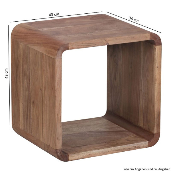 Wohnling set van 2 bijzettafels BOHA massief houten design salontafel acacia 2 tafels, WL1.540