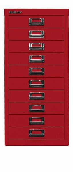 Bisley MultiDrawer™, 29-serie, DIN A4, 10 laden, kardinaalrood, L2910670