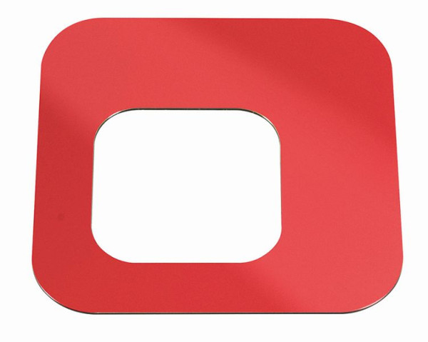 Design afvalbak PURE ELEGANCE deksel + pictogram rood, B 300 x D 300 x H 5 mm, 392010