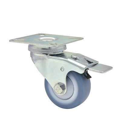 WAGNER Apparate-Lenkrolle DELUXE Durchmesser 50mm, TPR, soft, Kugellager, FDS, Feststeller, T50kg, VE: 4 Stück, 3375101