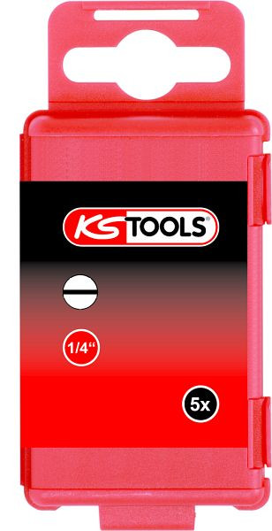 KS Tools 1/4" sleufbit, 75 mm, 3 mm, 5 stuks, 911.7733