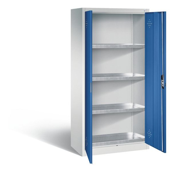 C+P klimaatkast Acurado, H1950xW930xD500mm, kleur: lichtgrijs / gentiaanblauw, verzonken handgreep, 8921-315 S10326