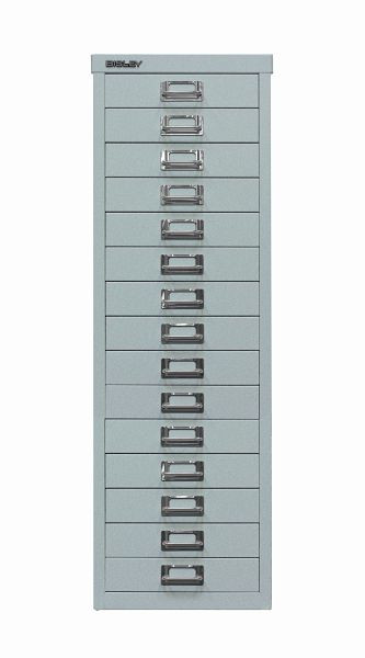 Bisley MultiDrawer™, 39-serie, DIN A4, 15 laden, zilver, L3915355