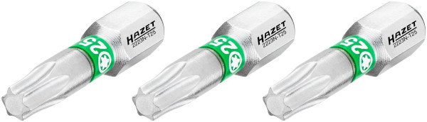Hazet bit, massieve zeskant 6,3 (1/4 inch), binnen TORX® profiel, T25, aantal gereedschappen: 3, sleutelmaat: T25, 2223N-T25/3