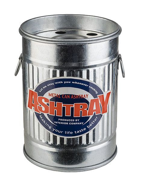 APS windasbak -SMOKY-, Ø 8,5 cm, hoogte: 11,5 cm, gegalvaniseerd metaal, met afneembaar deksel, 00578