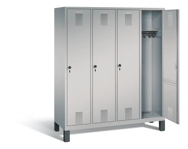 C+P garderobe Evolo, H1850xW1590xD500mm, kleur: wit aluminium, 48010-42 S10034