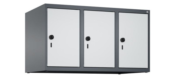 C+P kastopzet Classic PLUS, bovenkast, 7016/7035, veiligheidsdraaisluiting, 500x900x500mm, 3 vakken, 080090-30 S10013