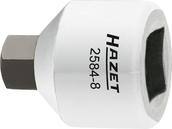 Hazet Remklauw Schroevendraaier Socket, Hol Vierkant 10mm (3/8 Inch), Hex Socket Profiel, 8mm, 2584-8