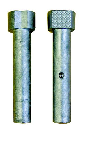 ANKE aluminium ronde bankhaak voor universele werkbanken; Lengte 120 mm, diameter 20 mm; Modelserie 51 + 53 (1 paar) + schaafbank 69; met kogelvergrendeling, 810.921