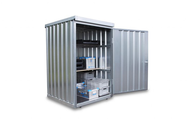 FLADAFI MB 8 magazijnbox, verzinkt, gemonteerd, met voet, 1.420 x 1.490 x 2.195 mm
