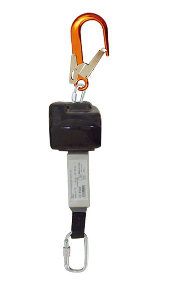 Skylotec valstopapparaat KOMPAKT FS 90, karabijnhaak FS 90 ALU, kunststof behuizing, staalkabel 5m, HSG-001-2,5-90