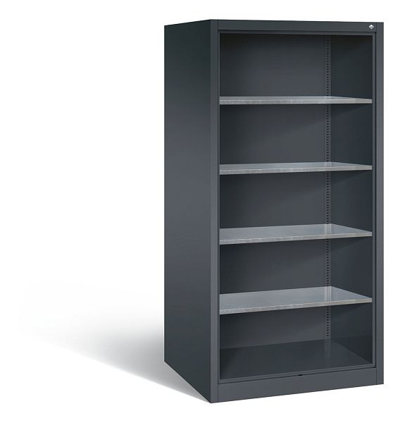 C+P stalen legbord serie 89, H1950xW930xD800mm, kleur: zwartgrijs, 8924-02 S10003
