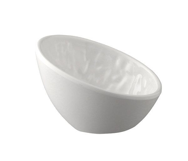 APS schaal, rond -TAO-, 10,5 x 10 cm, hoogte: 6,5 / 3 cm, melamine, wit, stone look, 0,07 liter, 83648