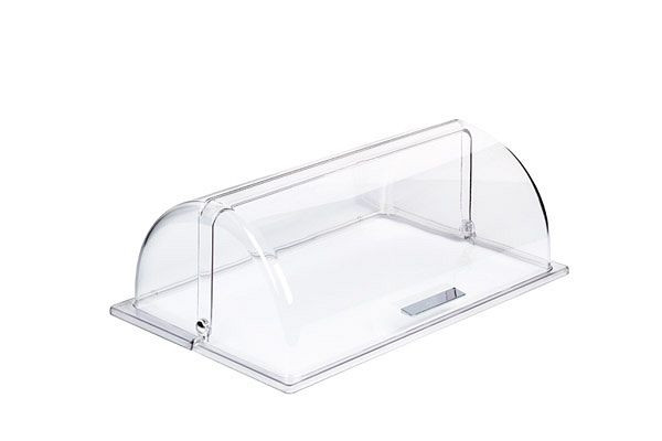APS-rolkap GN 1/1, 53 x 32,5 cm, hoogte: 19 cm, kap van polycarbonaat, handgreep van gegoten zink, 11018
