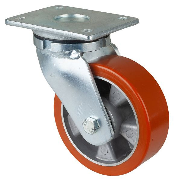 BS Rollen Zwaarlastwiel, breedte 50 mm, Ø150 mm, tot 550 kg, loopvlak polyurethaan gegoten 95 Shore A, wiellichaam aluminium, kogellagers, RR100.B90.150