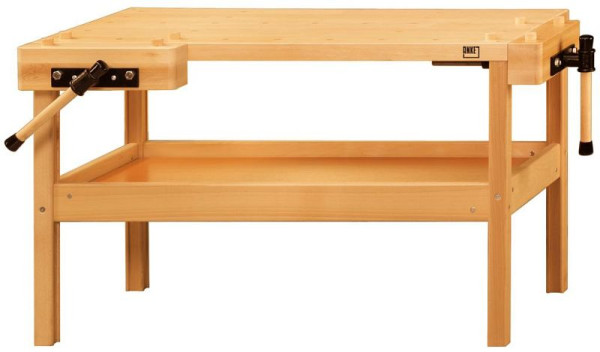 ANKE schaafbank kan worden gekoppeld; 1150x650x640 mm; Spanwijdte 95 mm, achterste tang 95 mm; voor de nakomelingen; met 1 set (8 stuks) houten bankhaken rond