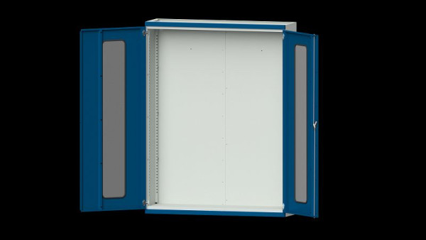 ANKE werkbanken, zware kast, model 300, 1485 x 400 x 1950 mm, zichtvlak van plexiglas, RAL 7035/5010, 620.240
