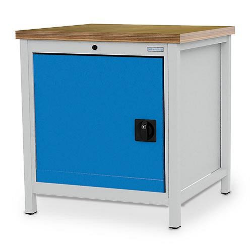 Bedrunka + Hirth box werkbank serie 810 R24-24, beuken multiplex plaat 810x750x40 mm, 1x deur 600 mm + 1x legplank, BxDxH 810x750x859 mm, 03.075.01V