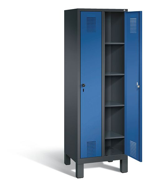 C+P washok Evolo, H1850xW610xD500mm, kleur: zwartgrijs / gentiaanblauw, 48010-20B S10019