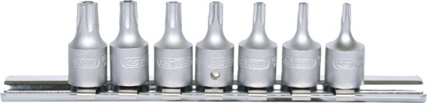 KS Tools Bitdoppenset 1/4" voor vijfsterschroeven, 7-delig met kopgat, 911.1470