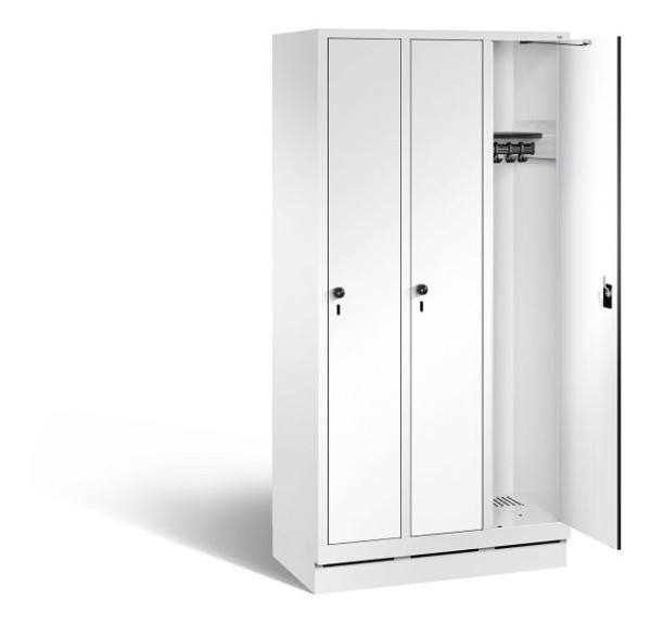 C+P Evolo kleerkast, H1800xB900xD500mm, kleur: verkeerswit / decor wit, 48020-30 S11033