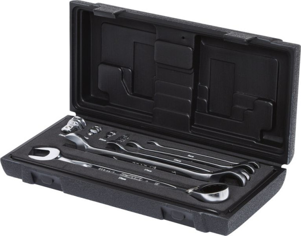 KS Tools GEARplus ratel-ringsleutelset, omschakelbaar, 9-delig, 503.4650