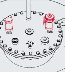 DENIOS montageset afvoer voor opslagtanks LT-ELH, vlampunt lager dan 55°, 254-525