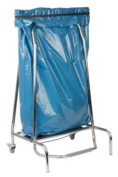 APS pedaalzakhouder, 59 x 43 cm, hoogte: 96 cm, RVS, geschikt voor vuilniszakken, tot 120 liter of 110 x 70 cm, 00580