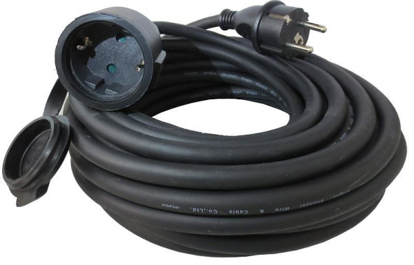 Eurom verlengkabel 10m, rubber, 335286