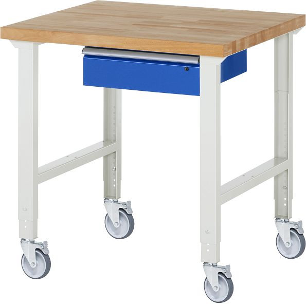 RAU verrijdbare werkbank (in hoogte verstelbaar) 7001A1, 1000x900x950-1000mm, 4 zwenkwielen, 05-7001A1-109B4H4.11