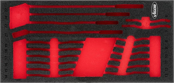 VIGOR 2-componenten zachtschuiminleg, afmetingen inzet / lademaat: S (188 x 393 x 35 mm), gebruik: V6723, V6723-L