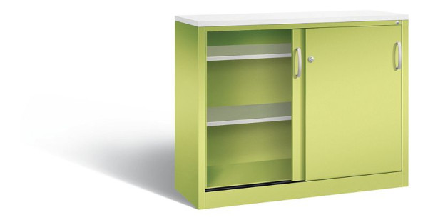 C+P dressoir met schuifdeuren Acurado, H1000xB1200xD400mm, kleur: Viriding groen / Viriding groen, beugelgreep, 2046-00 S10193